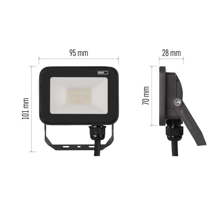 Emos ZS2612 INOVO - LED venkovní reflektor v antracitové barvě, 10W, 4000K, IP65