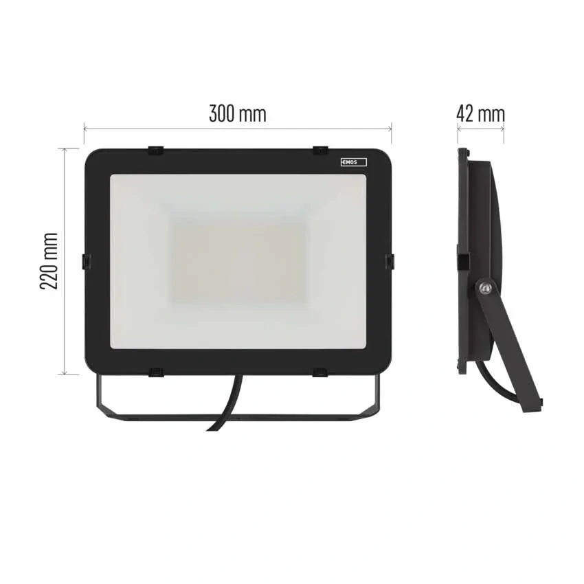 Emos ZS2652 INOVO - LED venkovní reflektor v antracitové barvě, 100W, 11000lm, 4000K, IP65