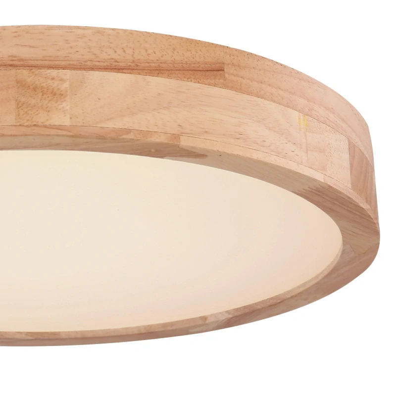 Globo 41745-24 RAINER - Moderní kovové stropní kulaté LED svítidlo v imitaci dřeva s dálkovým ovladačem, LED 24W, 1800lm, 3000 - 6000K, Ø 40cm