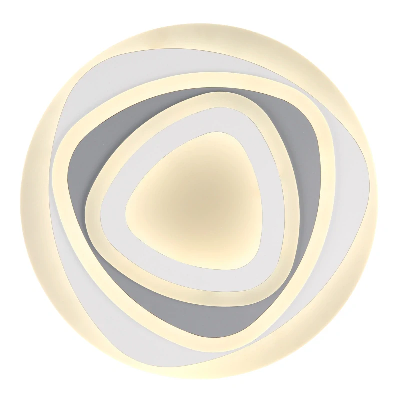 Globo 48012-46 SABATINO - Moderní stropní lustr v bílé a šedé barvě stmívatelný ovladačem, LED 46W, 3000 - 6000K, Ø 50cm