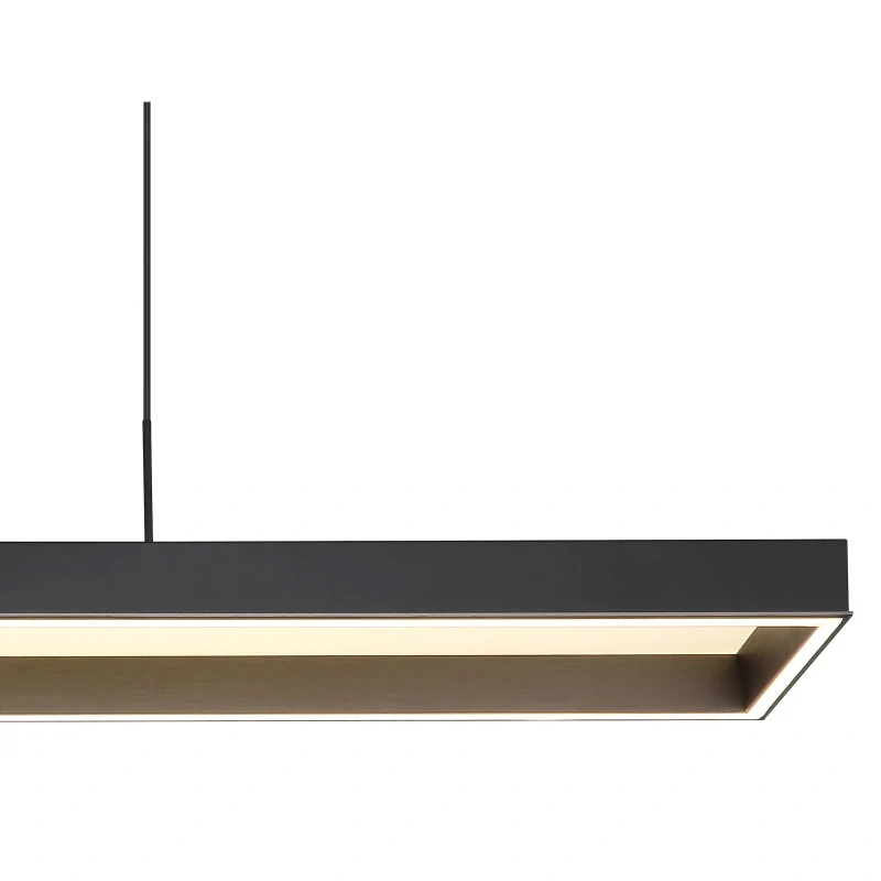 Globo 15643 SOLA - Moderní LED lustr nad jídelní stůl v černé barvě s dálkovým ovládáním, LED 70W, 2700 - 6500K, 116 x 18,6cm