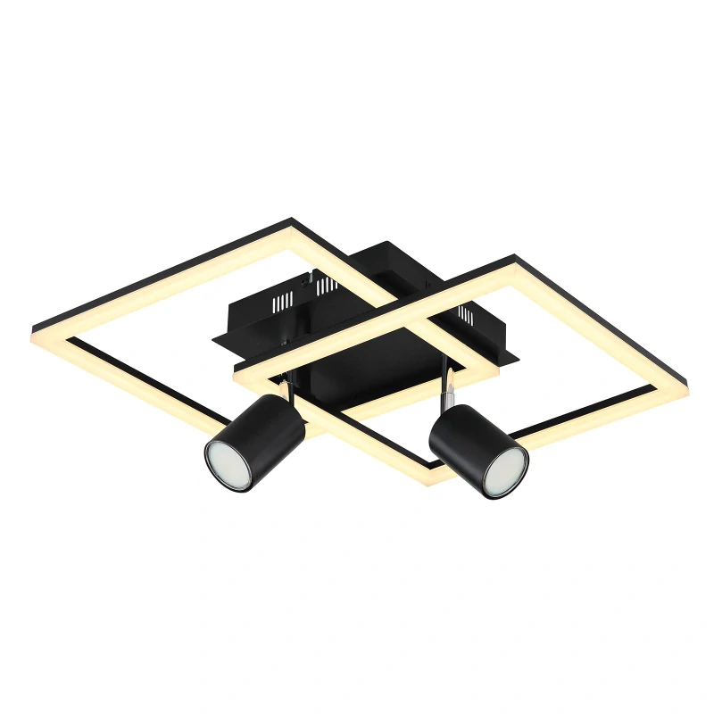 Globo 67308-36 DANNY - Moderní LED stropní lustr s natáčecími bodovkami, LED 36W, 3000K , 42 x 42cm