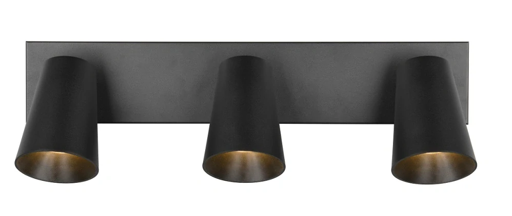 Trio Leuchten 817100332 SHARP - Trojbodové stropní svítidlo v černé barvě, 3 x GU10