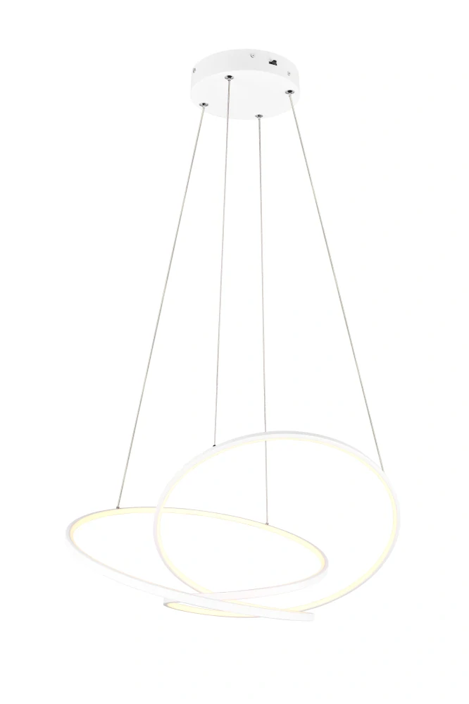 Trio Leuchten 349119131 DARVIN - Závěsný bílý LED lustr s možností přepínání barvy světla, 2300+3000+4000K, LED 52W, 84 x 66cm