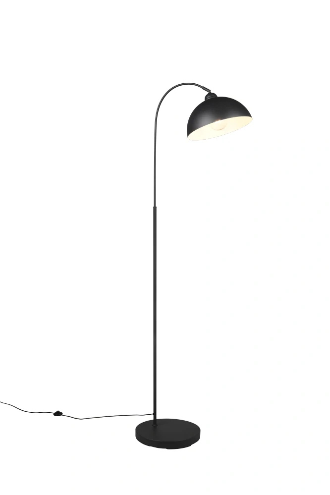 Trio Leuchten R41871032 SIERRA - Stojací oblouková lampa v černé barvě, 1 x E27, 170cm