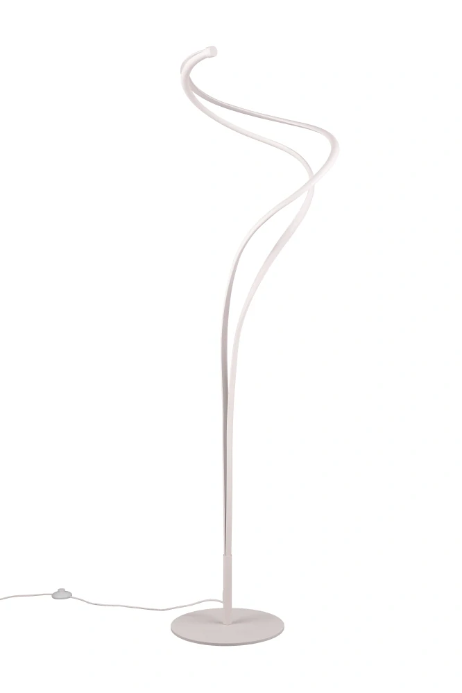 Trio Leuchten 444310131 NALA - Stojací bílá lampa stmívatelná nožním vypínačem, LED 46W, 2300+3000+4000K, 5500lm, 160cm