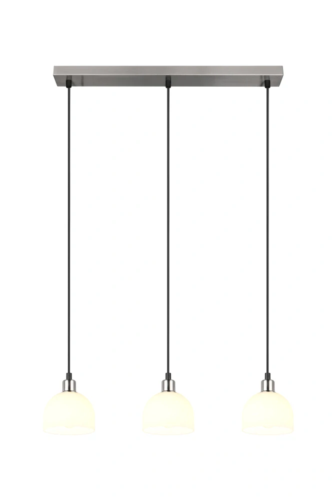 Trio Leuchten R31863007 MOLLY - Závěsné trojramenné svítidlo s mléčnými skleněnými stínidly, 3 x E14, 60cm