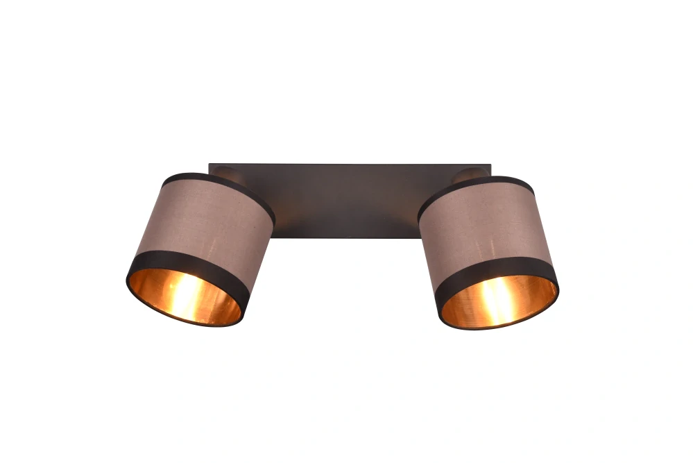 Trio Leuchten R81552041 DAVOS - Stropní moderní svítidlo s hnědými textilní stínidly, 2 x E14