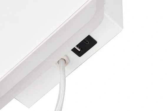 Trio Leuchten 248670131 FAIRFIELD - Nástěné LED svítidlo za zeď k posteli bezdrátovým nabíjením mobilu, USB-A + USB-C, LED 9W, 3000K