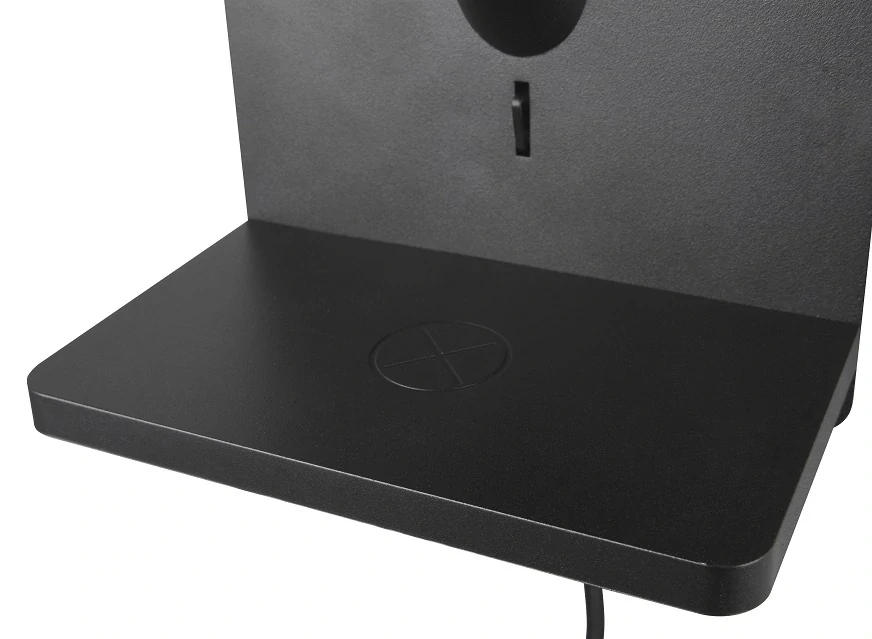 Trio Leuchten 262670132 COMFORT - Nástěnná černá lampička k posteli s bezdrátovým nabíjením, USB-A + USB-C, 1 x E14