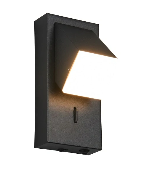 Trio Leuchten 248570132 RAGLAN - Nástěnná černá LED lampička s vypínačem, LED 3,8W, 3000K