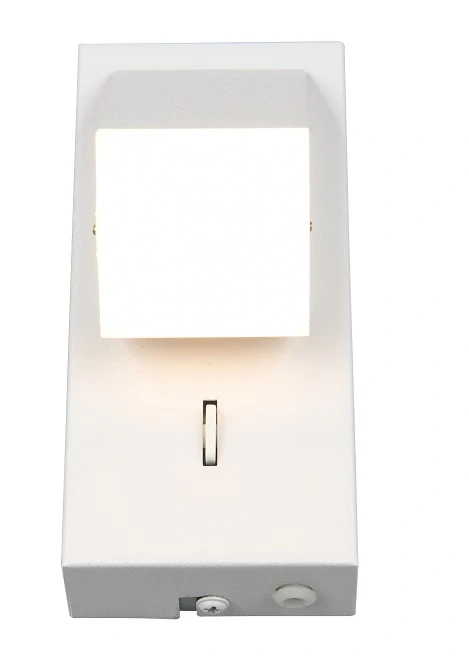 Trio Leuchten 248570131 RAGLAN - Nástěnná bílá LED lampička s vypínačem, LED 3,8W, 3000K