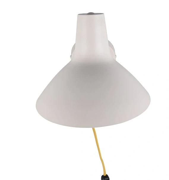 Trio Leuchten 263470176 TRAVELLER - Nástěnná šedá lampa s husím krkem a kabelem do zásuvky 1 x E27