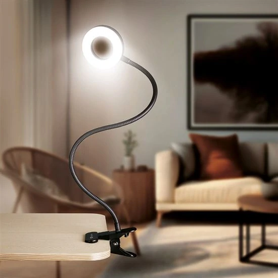 Solight WO66-B - LED stmívatelná lampička v černé barvě se skřipcem, LED 8W, 3000K, 4000K, 5000K