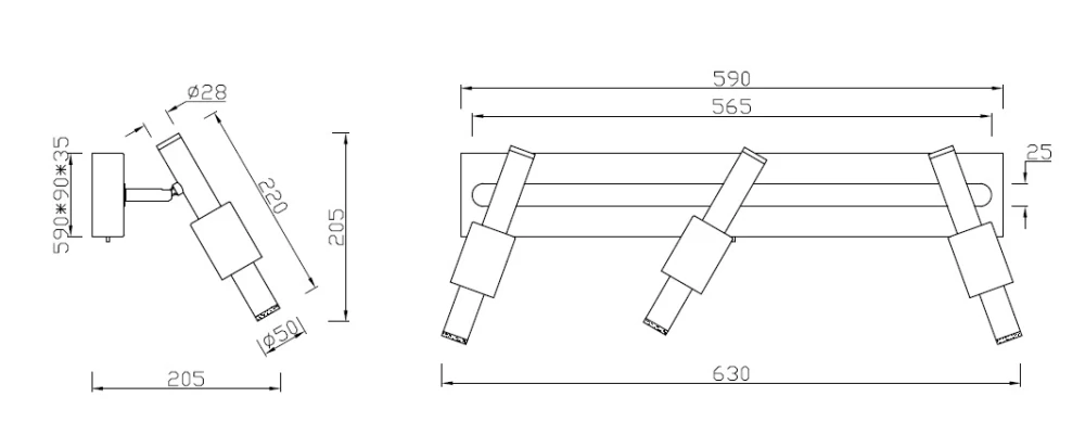 Trio Leuchten 855310232 IKARIS - LED stropní svítidlo  černé a kávové barvě barvě s přepínačem barvy světla 2300 + 3000 + 4000K, LED 9W