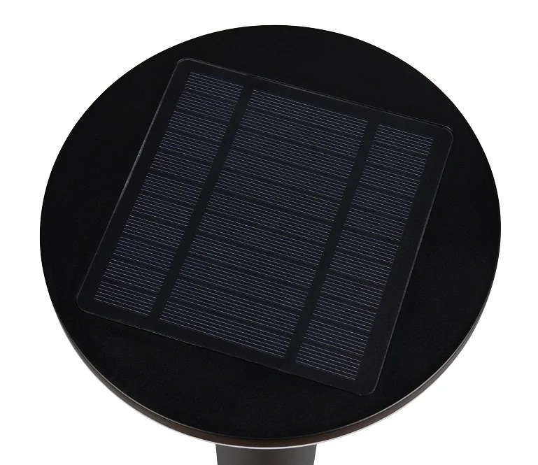 Trio Leuchten R54676132 GORDA - LED stojací venkovní hybridní solární svítidlo se soumrakovým čidlem v černé barvě, LED 3,5W, 500lm, 4000K, IP44, 57cm