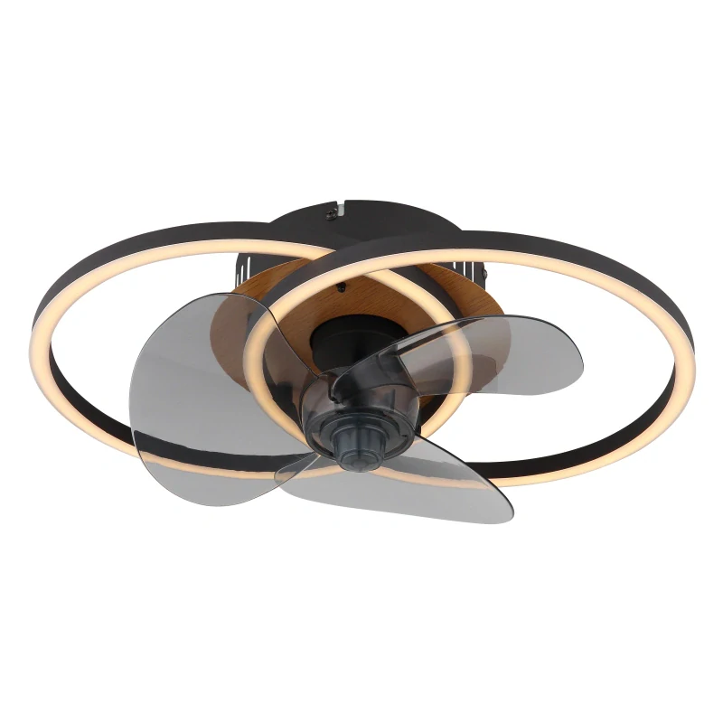 Globo 03661 KAREN - Stropní LED ventilátor v imitaci dřeva, dálkové ovládání, LED 24W, 2700-6500K