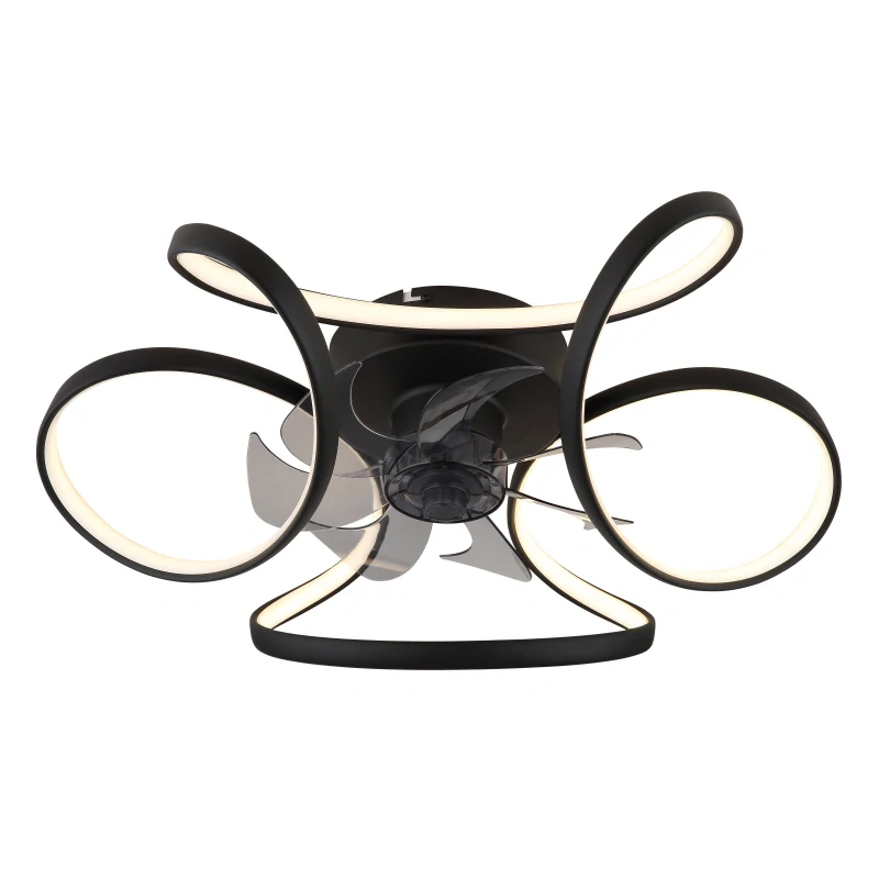 Globo 03638 LORIS - Stropní LED ventilátor v černé barvě,dálkové ovladání, LED 30W, 3000-6000K