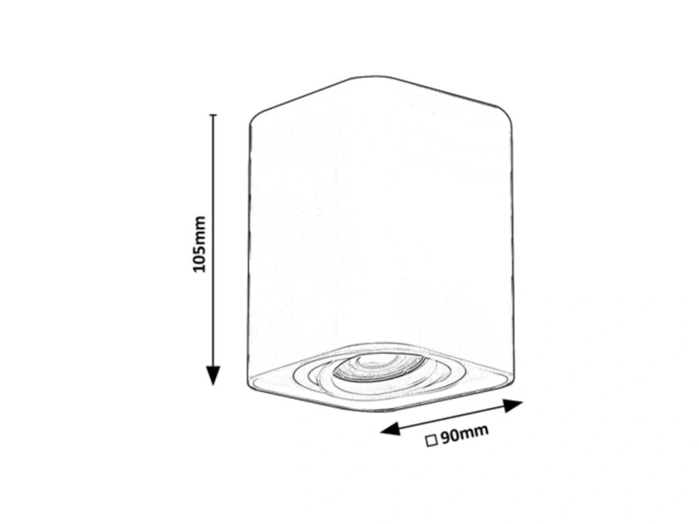 Rabalux 2049 KOBALD - Stropní obdelníkové svítidlo v černé barvě, 1 x GU10