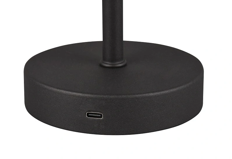 Trio Leuchten R59151132 JEFF - Stmívatelná nabíjecí přenosná lampička v černé barvě, LED 1,5W, 3000K