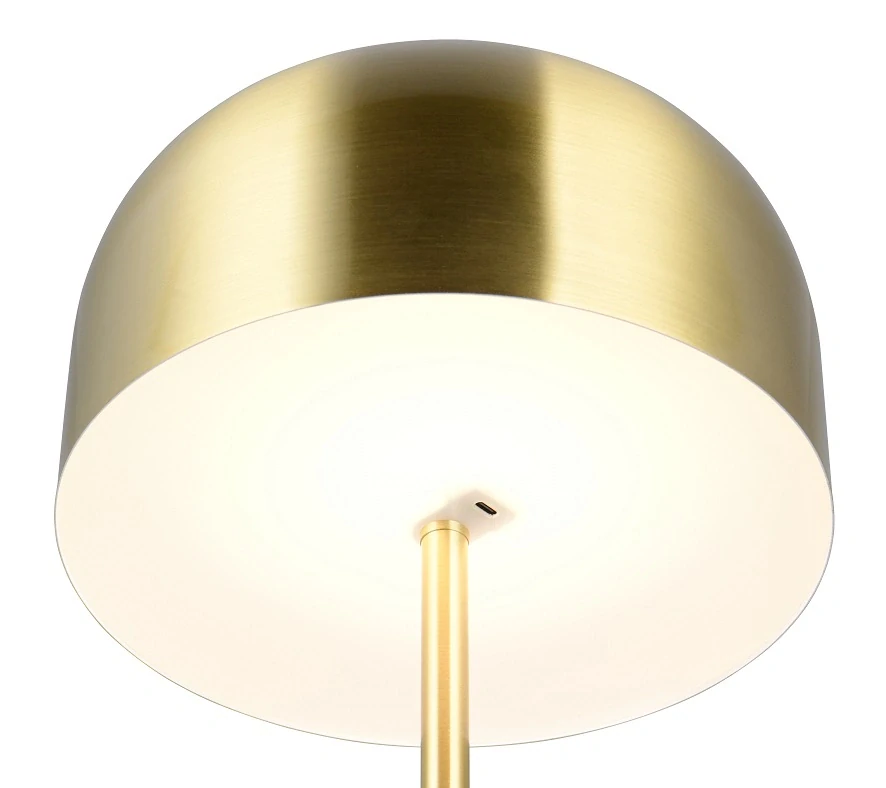 Trio Leuchten R49151108 JEFF - Stmívatelná nabíjecí přenosná stojací lampa v matné mosazné barvě, LED 2,5W, 3000K, 147cm
