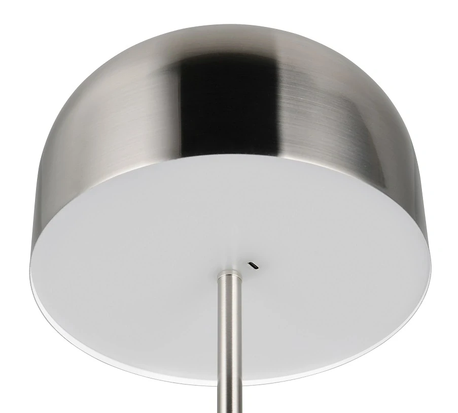 Trio Leuchten R49151107 JEFF - Stmívatelná nabíjecí přenosná stojací lampa v matném niklu, LED 2,5W, 3000K, 147cm