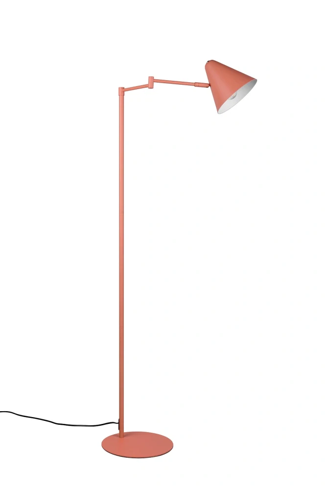 Trio Leuchten 463900140 COSIMA - Stojací čtecí lampa s natáčecím stínidlem v meruňkové barvě, 1 x E14