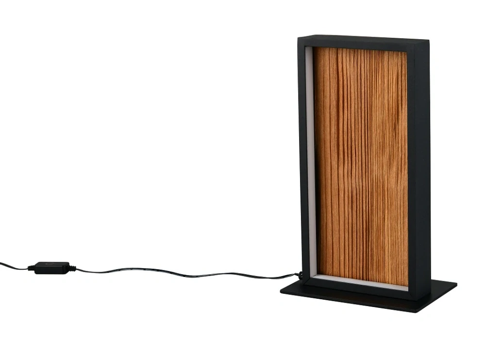Trio Leuchten 555510130 KALEA - Stmívatelná LED dřevěná stolní lampička, 10,5W, 3000K, výška 30cm