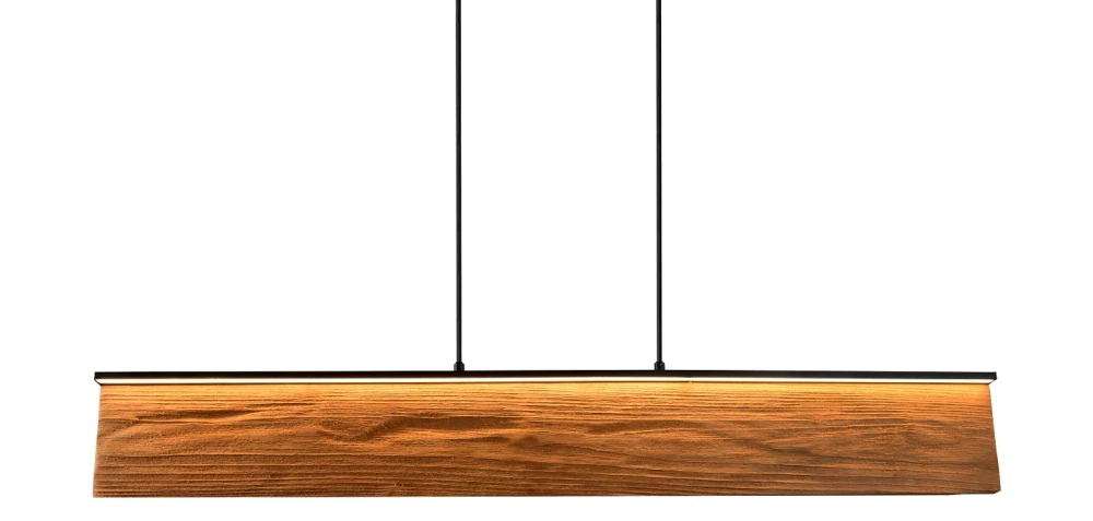 *ROZBALENO* Trio Leuchten 355510130 KALEA - Stmívatelné závěsné dřevěné LED svítidlo, 39W, 4800lm, 3000K, šířka 110cm