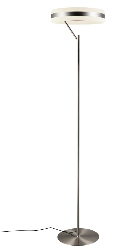 Trio Leuchten 431410107 DIOS - LED stojací dotykem stmívatelá lampa v matném niklu se změnou barvy světla 2300+3000+4000K, LED 21W, 180cm