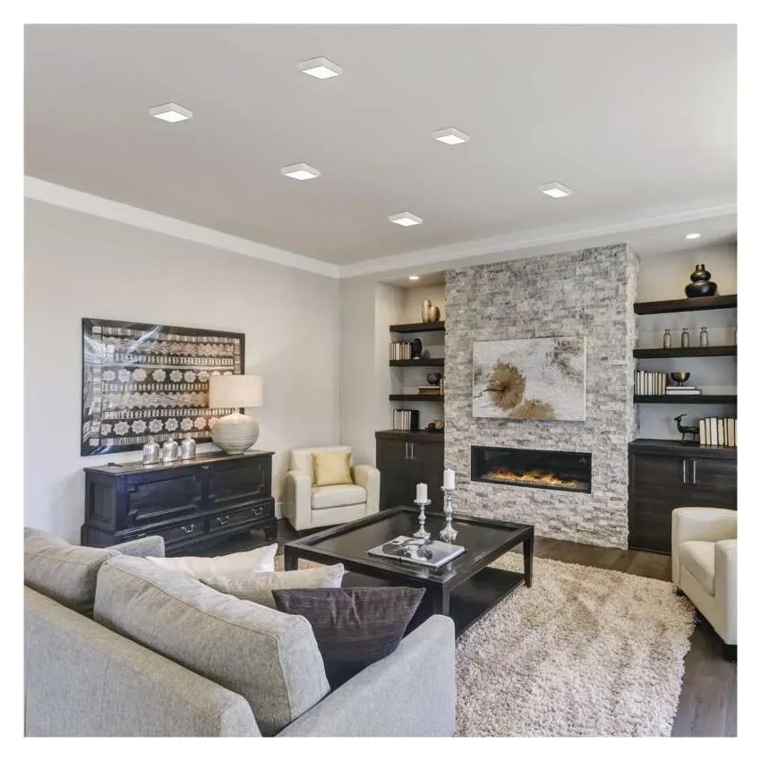 EMOS ZM6123 NEXXO - Přisazený stropní LED panel v bílé barvě, 7,6W, 680lm, 3000 + 3500 + 4000K,  IP40/IP20, 12 x 12cm