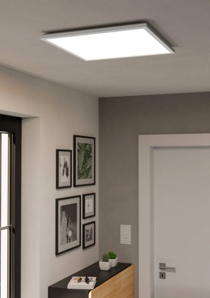 Eglo ZIGBEE 901476 ROVITO-Z - Stropní LED čtvercové RGB svítidlo ovládané ovladačem, nebo z mobilní aplikace, LED 17W, 50 x 50cm, IP44