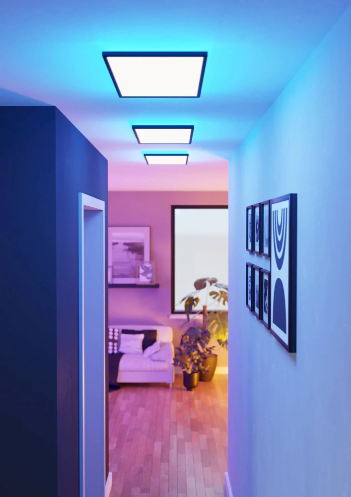 Eglo ZIGBEE 901469 ROVITO-Z - Stropní LED obdelníkové RGB svítidlo ovládané ovladačem, nebo z mobilní aplikace, LED 17,2W, 57 x 30cm, IP44