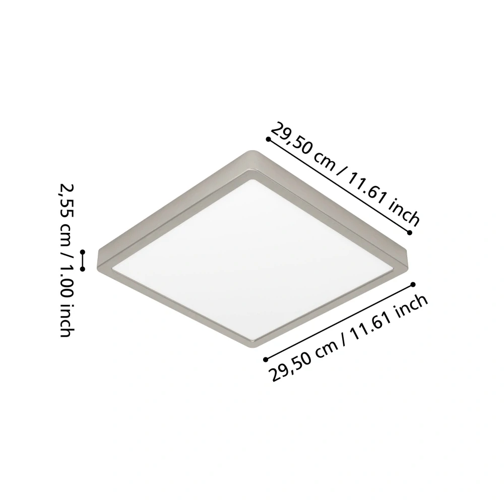 Eglo ZIGBEE 901384 FUEVA 6-Z - Stropní LED čtvercové RGB svítidlo ovládané ovladačem, nebo z mobilní aplikace, LED 13,5W, 29,5 x 29,5cm, IP44