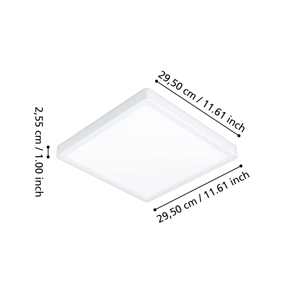 Eglo ZIGBEE 901379 FUEVA 6-Z - Stropní LED čtvercové RGB svítidlo ovládané ovladačem, nebo z mobilní aplikace, LED 13,5W, 29,5 x 29,5cm, IP44