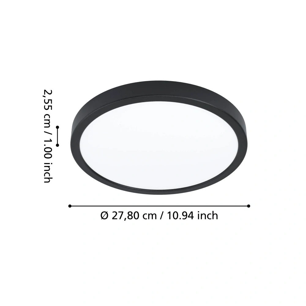 Eglo ZIGBEE 901373 FUEVA 6-Z - Stropní LED kulaté RGB svítidlo ovládané ovladačem, nebo z mobilní aplikace, LED 14,3W, Ø 27,8cm, IP44