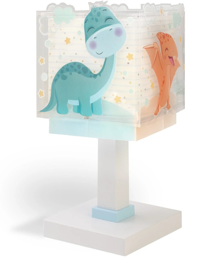 Dalber 63451 BABY DINOS - Dětská stolní lampička s dinosaury, fosforeskující