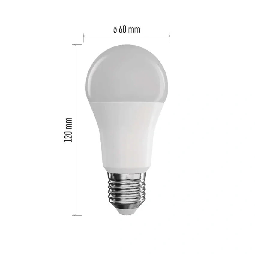 EMOS ZQW514R GO SMART - Chytrá LED RGB žárovka A60, ovládání z mobilní aplikace, LED 9W, 2700-6500K + RGB, E27