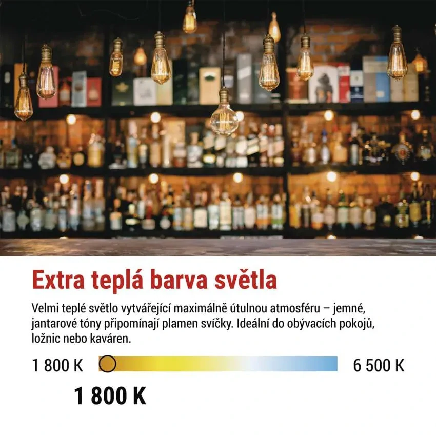 Emos Z55311 DECO SMOKE BULB - Retro LED žárovka E27 A60 s kouřovým sklem, 4,5W, 1800K