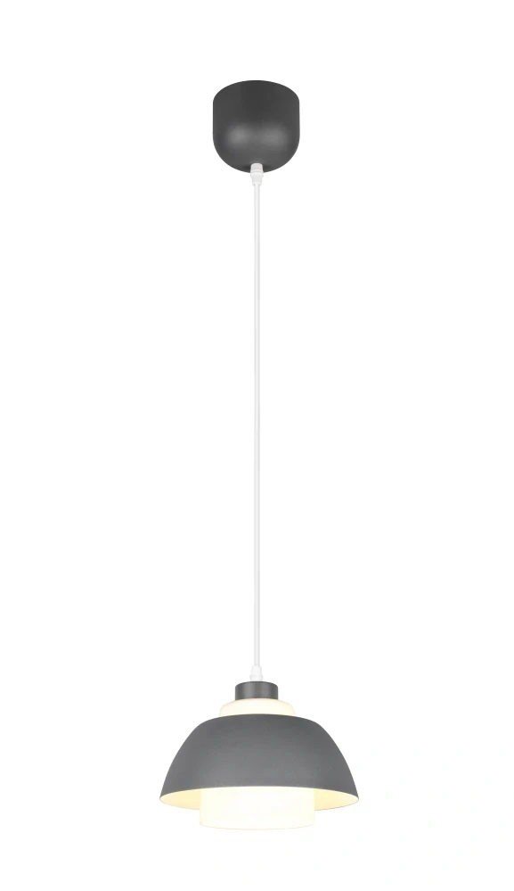 Trio Leuchten R36501042 Tilos - Závěsný kovový lustr v antracitové barvě se skleněným stínidlem, 1 x E27, Ø 25cm