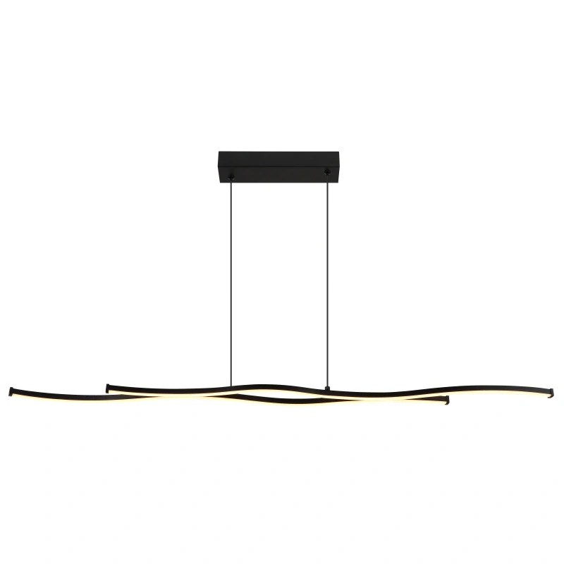 Globo 67336-30H BOYD - Moderní LED závěsný lustr v černé barvě, LED 30W, 3000K , 110,4cm