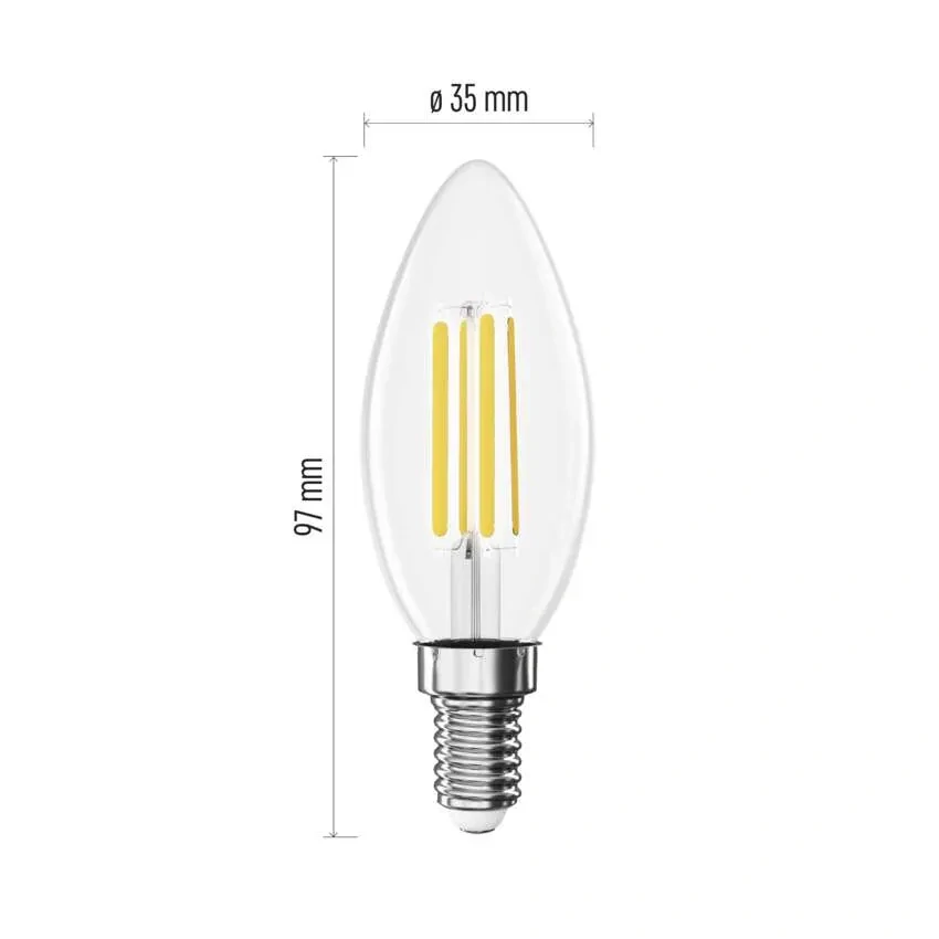 EMOS ZF3D42 CRYSTAL RETRO - Retro LED E14 žárovka 5,9W = 60W, svíčka, LED filament