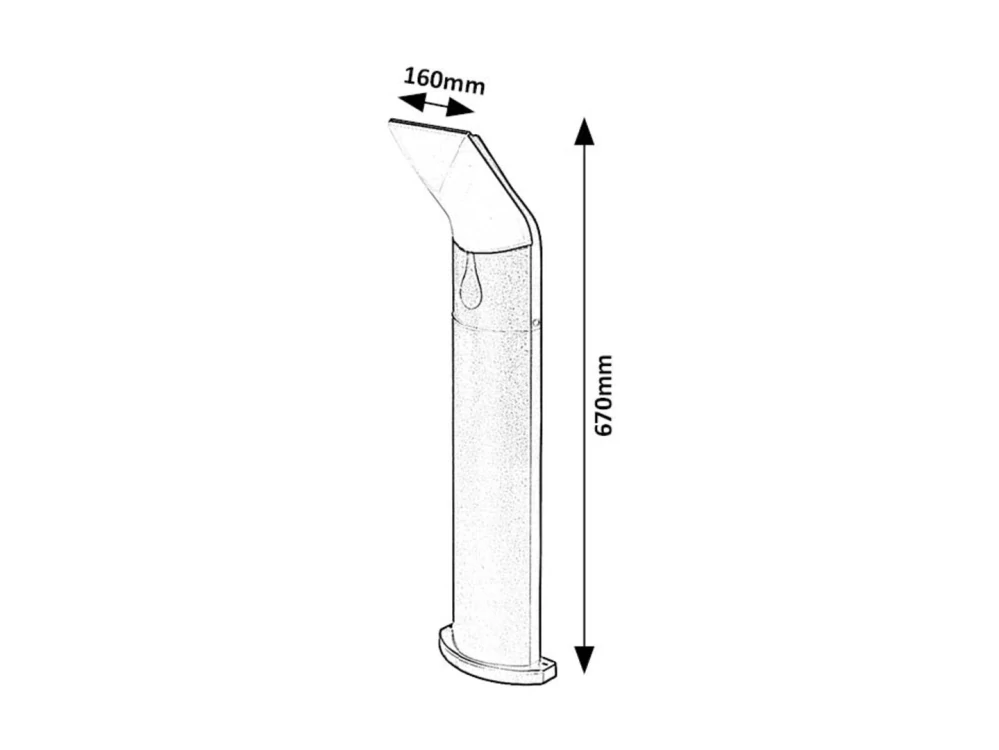 Rabalux 77173 TOLNA - LED stojací černá lampa, LED 10W, 3000K, IP54