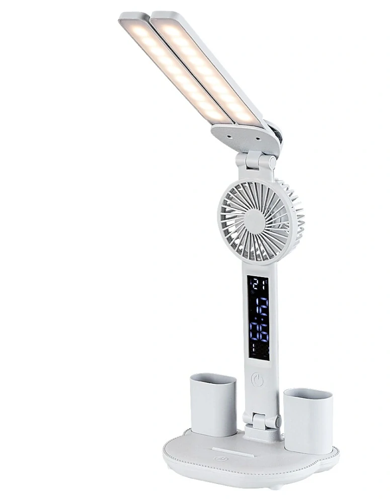Rabalux 74030 NOVILO - LED dotykem stmívatelná stolní lampa s ventilátorem, LED 7W, 420lm, 3000-4000-6500K