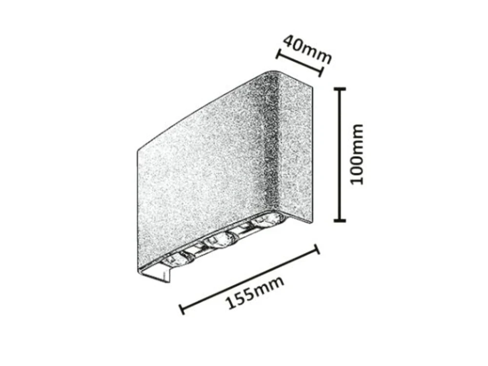 Rabalux 77192 PORTEL - LED nástěnné svítidlo v černé barvě, LED 5W, 2000K-4000K, IP65