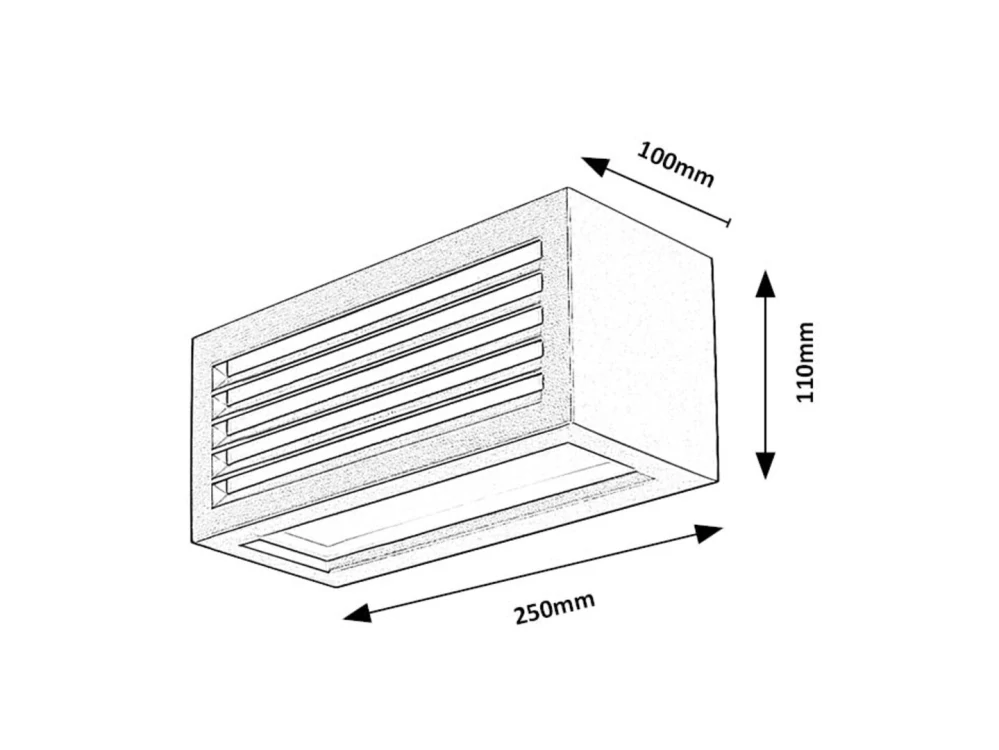 Rabalux 77100 LUBLIN - LED venkovní nástěnné svítidlo v černé barvě, LED 10W, 4000K, IP54