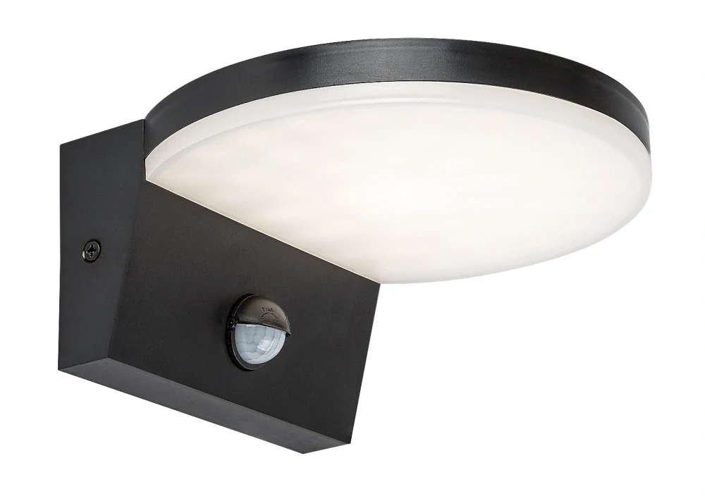 Rabalux 77119 BATIDA - Nástěnné LED venkovní svítidlo v černé barvě s PIR čidlem, LED 9W, 2700 / 4000 / 6500K, IP54