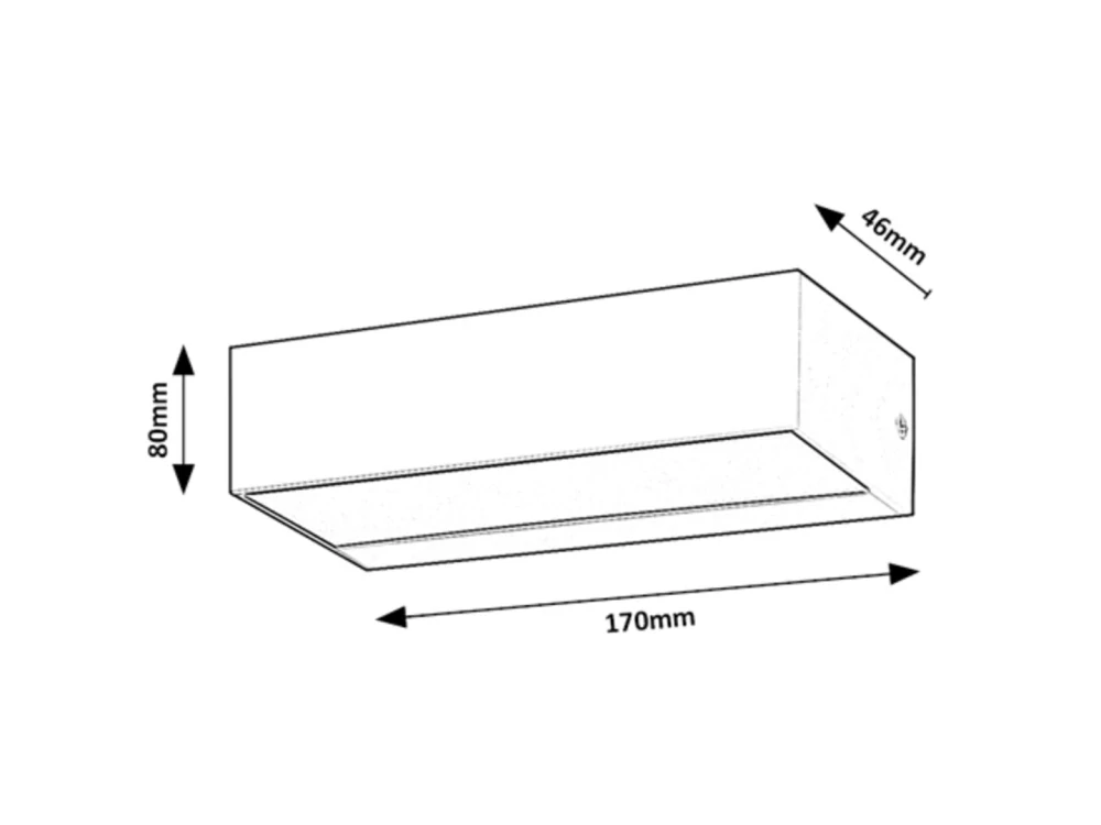 Rabalux 7935 HALDEN - Nástěnné LED venkovní svítidlo v černé barvě, LED 9W, 4000K, IP65