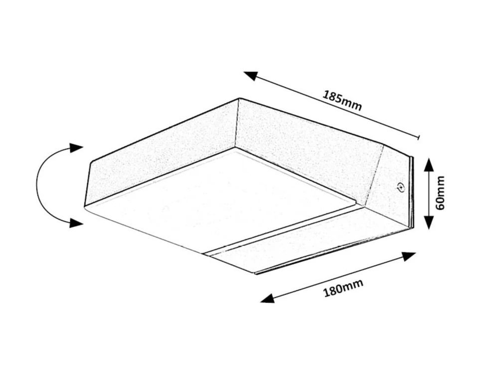 Rabalux 77121 LAXA - Nástěnné natáčecí LED venkovní svítidlo v černé barvě, LED 14W, 2700 / 4000 / 6500K, IP54
