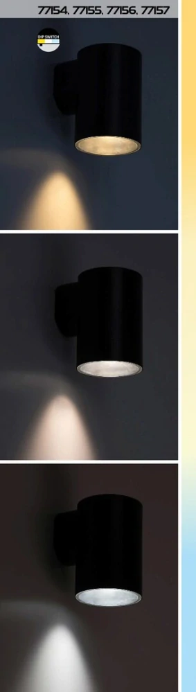 Rabalux 77155 URFA - Nástěnné LED venkovní svítidlo v černé barvě, LED 18W, 2700 / 4000 / 6500K, IP65